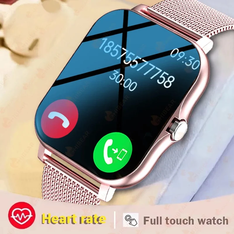 2024 Smart Watch für Männer und Frauen, Geschenk, 1.69 Zoll, Voll-Touchscreen, Sport-Fitnessuhren, Bluetooth-Anrufe, digitale Smartwatch, Armbanduhr