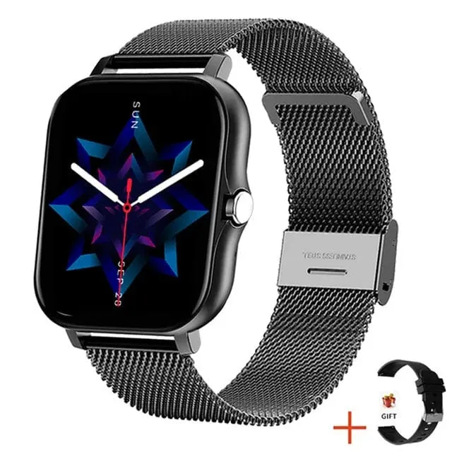 2024 Smart Watch für Männer und Frauen, Geschenk, 1.69 Zoll, Voll-Touchscreen, Sport-Fitnessuhren, Bluetooth-Anrufe, digitale Smartwatch, Armbanduhr