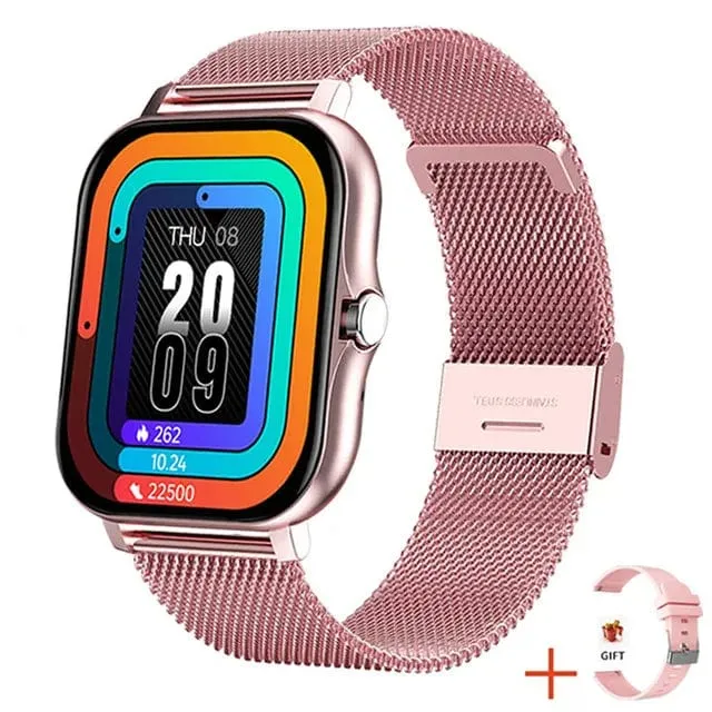 2024 Smart Watch für Männer und Frauen, Geschenk, 1.69 Zoll, Voll-Touchscreen, Sport-Fitnessuhren, Bluetooth-Anrufe, digitale Smartwatch, Armbanduhr