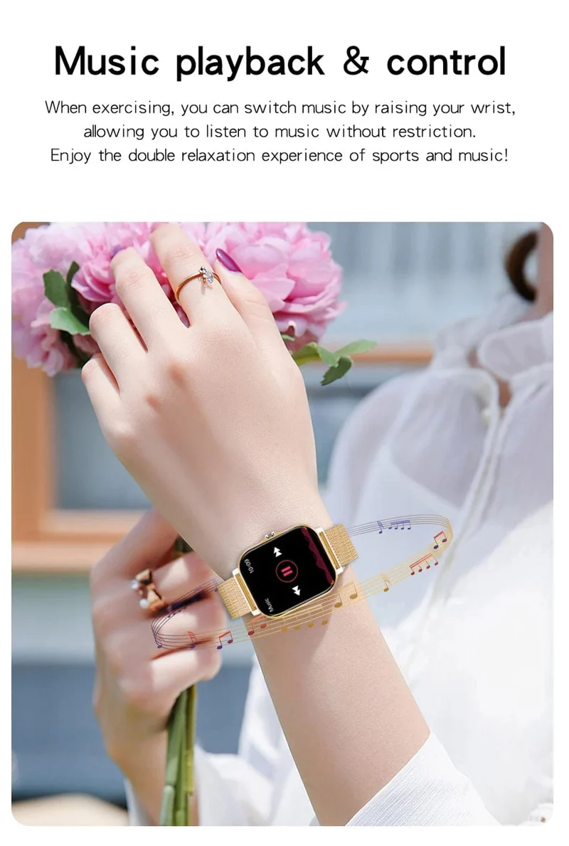 2024 Smart Watch für Männer und Frauen, Geschenk, 1.69 Zoll, Voll-Touchscreen, Sport-Fitnessuhren, Bluetooth-Anrufe, digitale Smartwatch, Armbanduhr