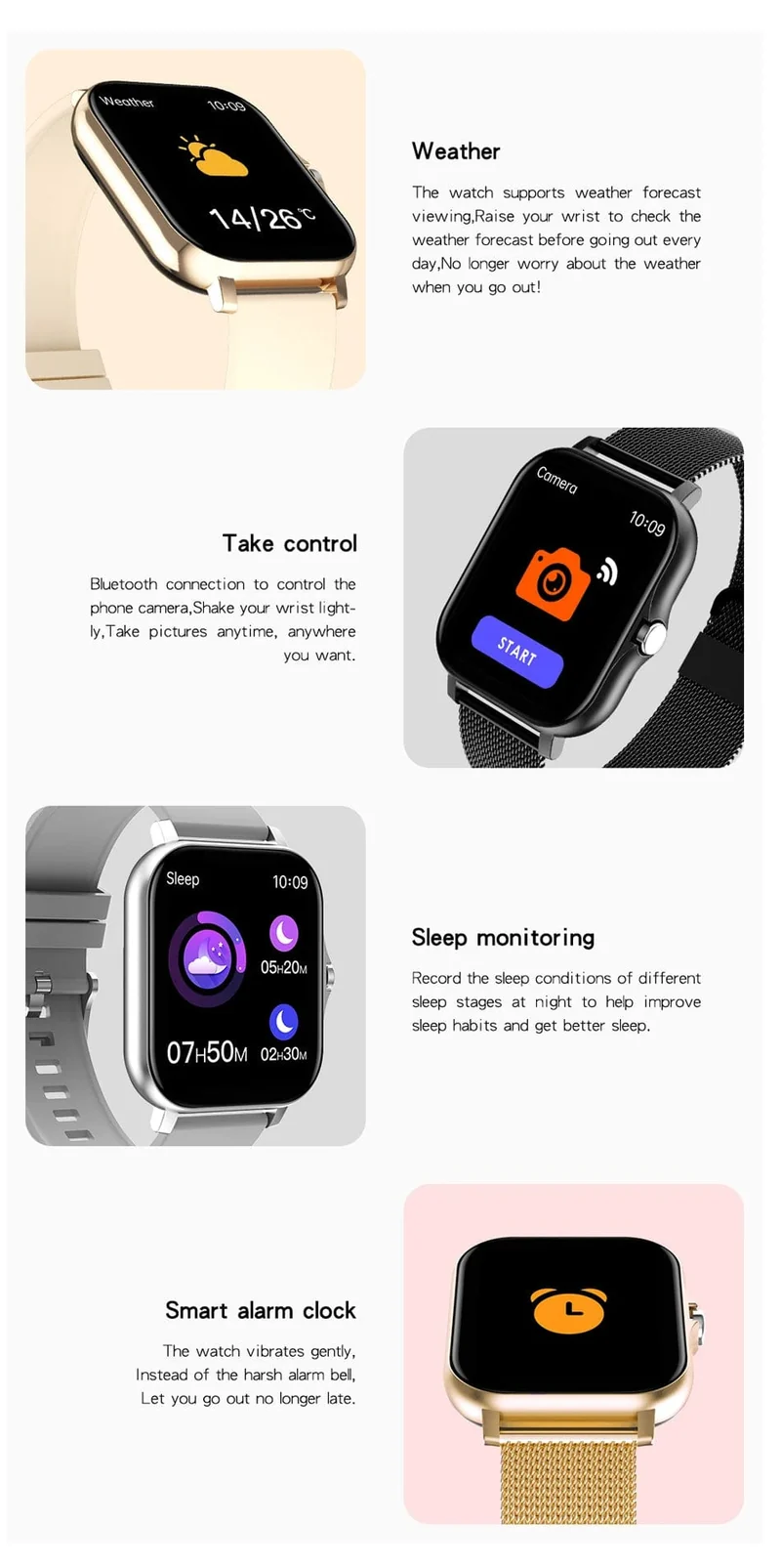 2024 Smart Watch für Männer und Frauen, Geschenk, 1.69 Zoll, Voll-Touchscreen, Sport-Fitnessuhren, Bluetooth-Anrufe, digitale Smartwatch, Armbanduhr