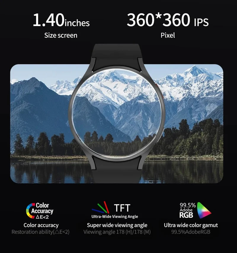Smart Watch 1.4-Zoll-HD-Bildschirm Smartwatch GPS-Tracking Herzfrequenz Körpertemperatur Smart Watch für Samsung Galaxy 2024 Neu