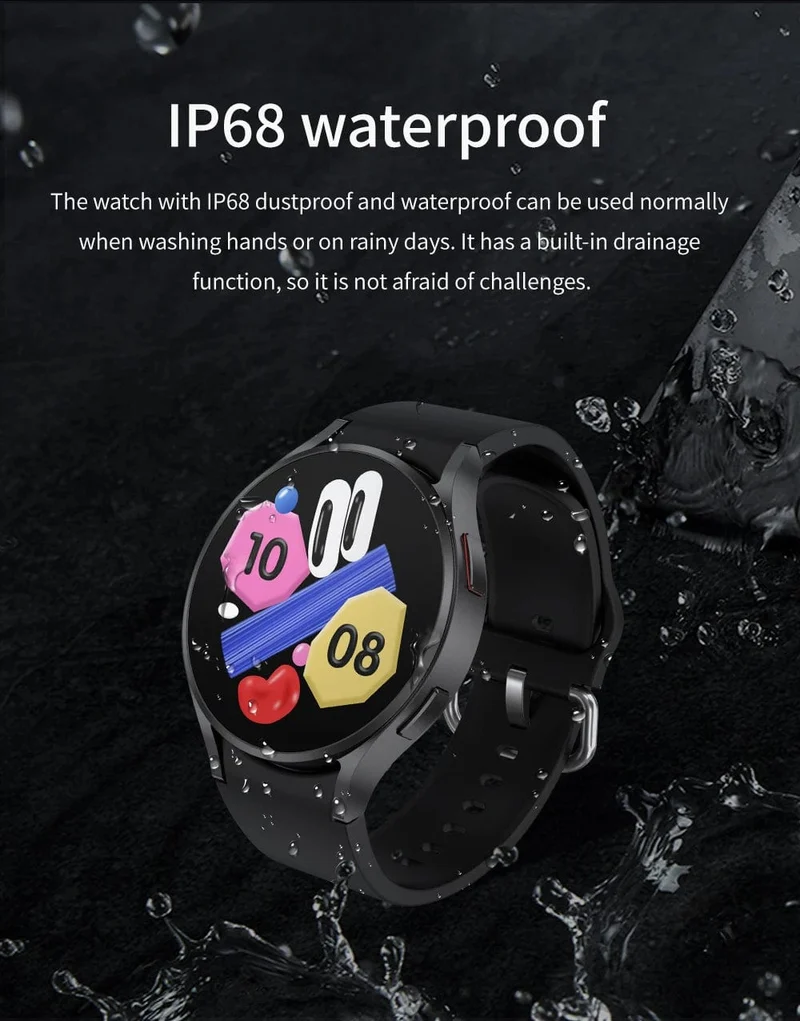 Smart Watch 1.4-Zoll-HD-Bildschirm Smartwatch GPS-Tracking Herzfrequenz Körpertemperatur Smart Watch für Samsung Galaxy 2024 Neu