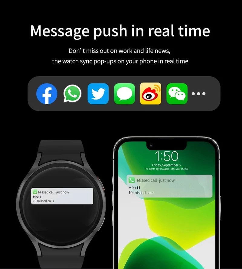 Smart Watch 1.4-Zoll-HD-Bildschirm Smartwatch GPS-Tracking Herzfrequenz Körpertemperatur Smart Watch für Samsung Galaxy 2024 Neu