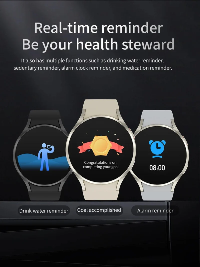 Smart Watch 1.4-Zoll-HD-Bildschirm Smartwatch GPS-Tracking Herzfrequenz Körpertemperatur Smart Watch für Samsung Galaxy 2024 Neu