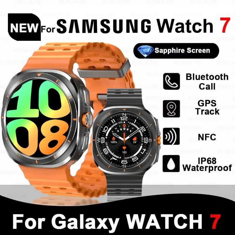 Neu Für Samsung Galaxy Uhr Ultra Neue GPS Track Smart Uhr Männer Amoled Immer Display Blut Zucker Uhr BT Sprechen NFC Smart Uhr