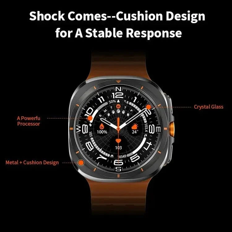 Vwar Watch 7 Ultra 47 mm Smart Watch IP68 wasserdicht Bluetooth Anruf Kompass Smartwatch für Männer Frauen 1.43 Zoll AMOLED Bildschirm SpO2