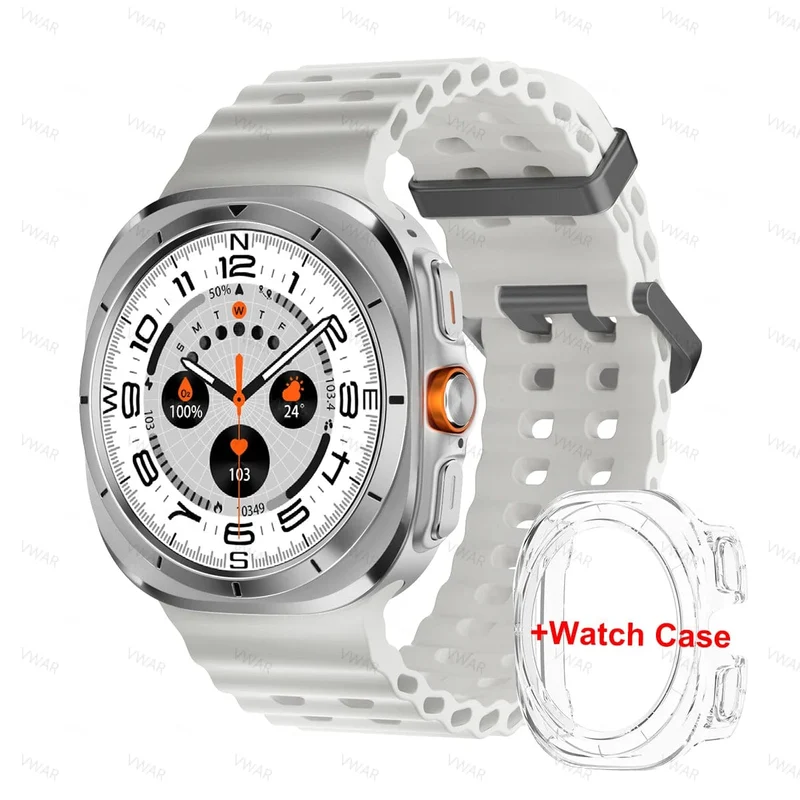 Vwar Watch 7 Ultra 47 mm Smart Watch IP68 wasserdicht Bluetooth Anruf Kompass Smartwatch für Männer Frauen 1.43 Zoll AMOLED Bildschirm SpO2