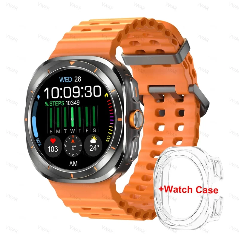 Vwar Watch 7 Ultra 47 mm Smart Watch IP68 wasserdicht Bluetooth Anruf Kompass Smartwatch für Männer Frauen 1.43 Zoll AMOLED Bildschirm SpO2