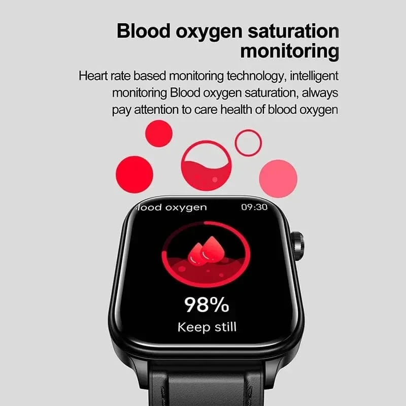 2024 Neue EKG + PPG Harnsäure Nicht-invasive Blutzucker-Smartwatch Männer Bluetooth-Anruf Herzfrequenz Blutdruck Smart Watch Frauen