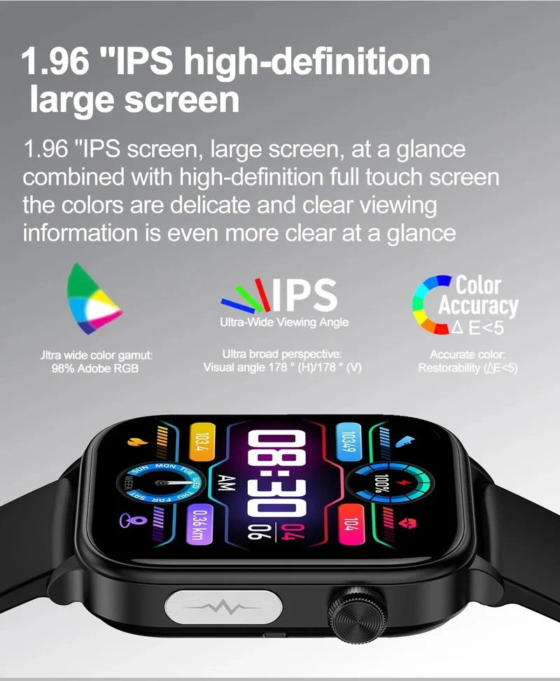 2024 Neue EKG + PPG Harnsäure Nicht-invasive Blutzucker-Smartwatch Männer Bluetooth-Anruf Herzfrequenz Blutdruck Smart Watch Frauen