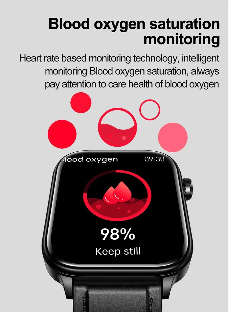 2024 Neue EKG + PPG Harnsäure Nicht-invasive Blutzucker-Smartwatch Männer Bluetooth-Anruf Herzfrequenz Blutdruck Smart Watch Frauen