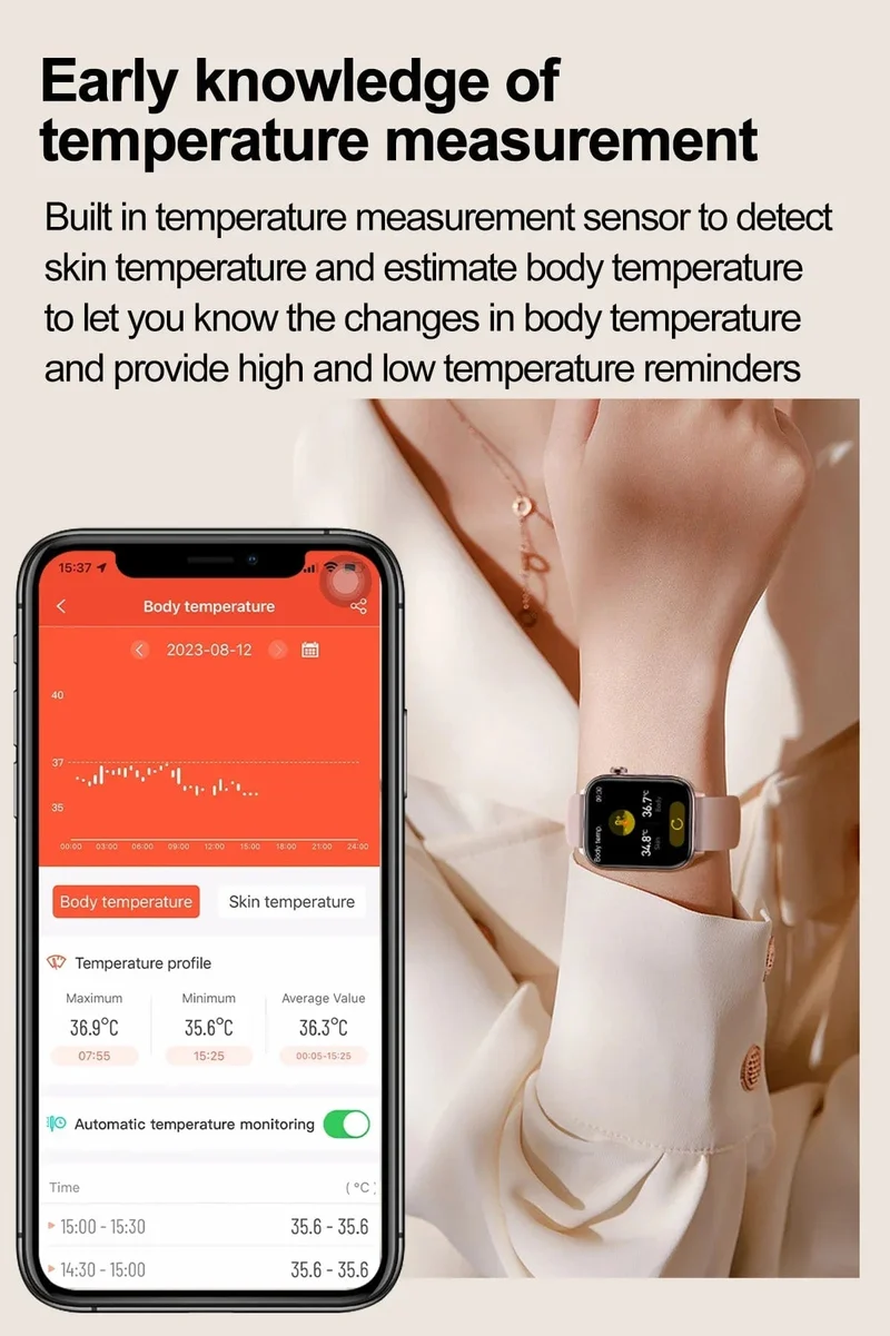 2024 Neue EKG + PPG Harnsäure Nicht-invasive Blutzucker-Smartwatch Männer Bluetooth-Anruf Herzfrequenz Blutdruck Smart Watch Frauen