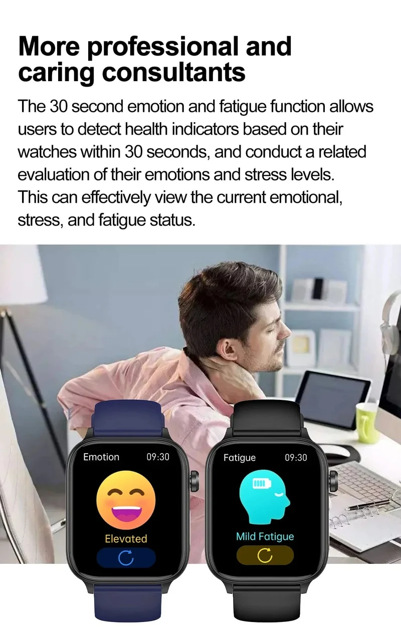 2024 Neue EKG + PPG Harnsäure Nicht-invasive Blutzucker-Smartwatch Männer Bluetooth-Anruf Herzfrequenz Blutdruck Smart Watch Frauen