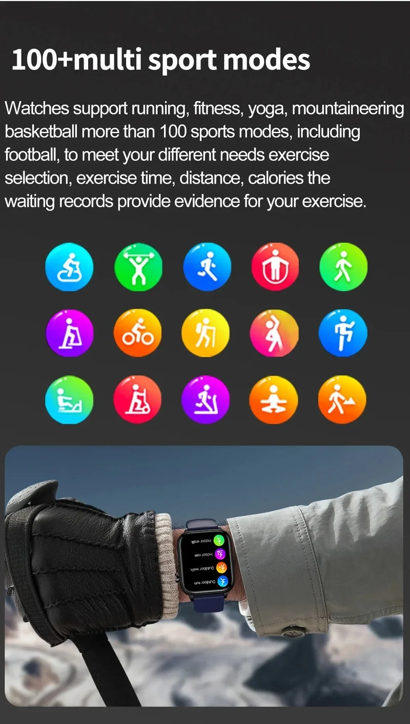 2024 Neue EKG + PPG Harnsäure Nicht-invasive Blutzucker-Smartwatch Männer Bluetooth-Anruf Herzfrequenz Blutdruck Smart Watch Frauen