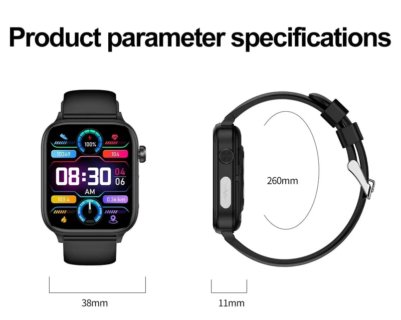 2024 Neue EKG + PPG Harnsäure Nicht-invasive Blutzucker-Smartwatch Männer Bluetooth-Anruf Herzfrequenz Blutdruck Smart Watch Frauen