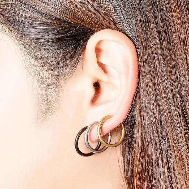 2 Stück Kleine Hoop Feder Ohrclips Ohrringe Für Frauen Männer Edelstahl Schmerzlos Kein Piercing Stealth Gefälschte Ohrschmuck 8-16mm