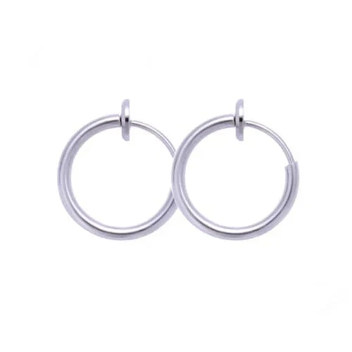 1 Paar Punk Stealth Ohrclips für Herren/Damen ohne Loch Ohrclips Ohrmanschette Federclip Helix Ring Hoop Fake Ohrring Hoop