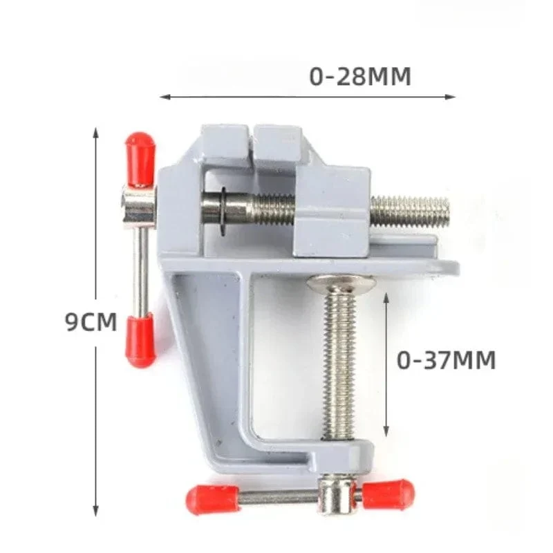 Schraubstock für Handwerksformen, festes Reparaturwerkzeug, 35 mm, Tisch- und Bankklemmschraubstock aus Aluminiumlegierung, multifunktionaler Schraubstocktisch