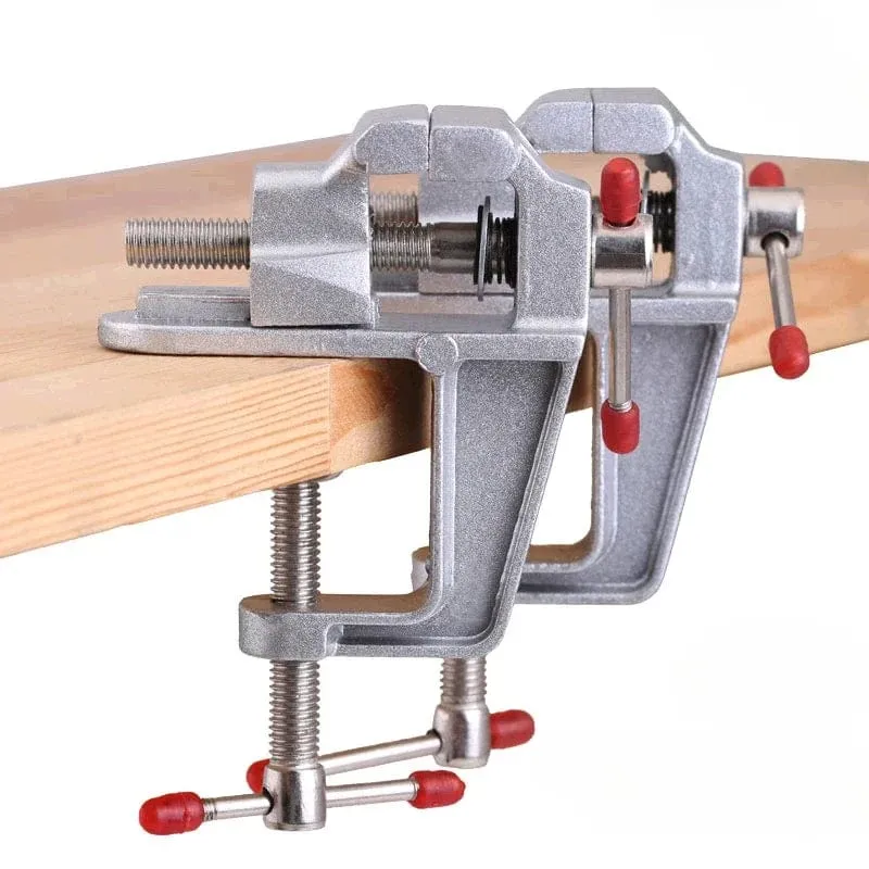 Schraubstock für Handwerksformen, festes Reparaturwerkzeug, 35 mm, Tisch- und Bankklemmschraubstock aus Aluminiumlegierung, multifunktionaler Schraubstocktisch