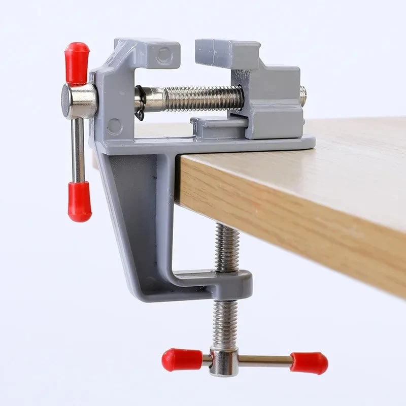 Schraubstock für Handwerksformen, festes Reparaturwerkzeug, 35 mm, Tisch- und Bankklemmschraubstock aus Aluminiumlegierung, multifunktionaler Schraubstocktisch