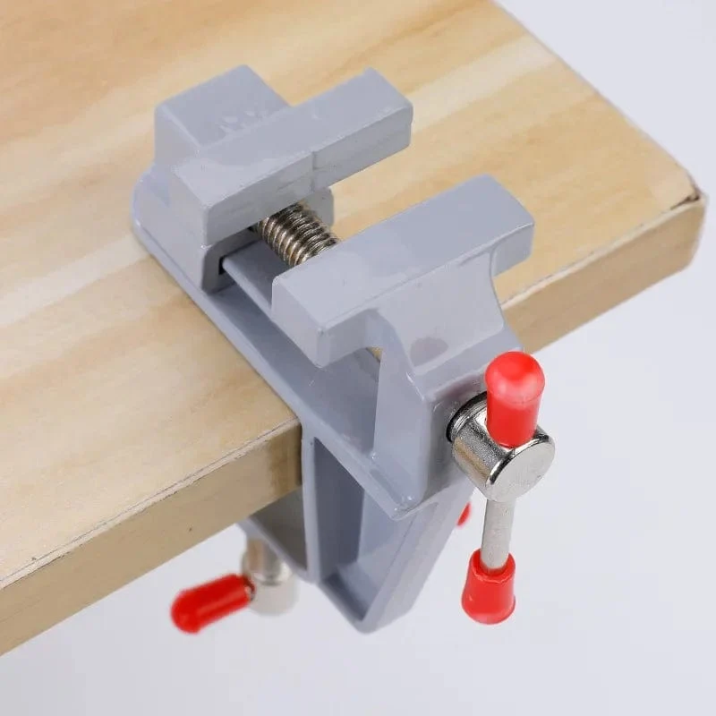 Schraubstock für Handwerksformen, festes Reparaturwerkzeug, 35 mm, Tisch- und Bankklemmschraubstock aus Aluminiumlegierung, multifunktionaler Schraubstocktisch