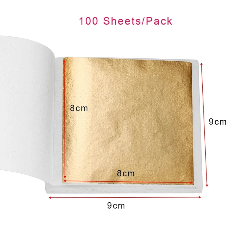 100–200 Blatt Blattgold-Imitation, Papier, Vergoldung, Epoxidharz, Form zum Befüllen, Dekorieren, Schmuckherstellung, Harzhandwerk, Werkzeug