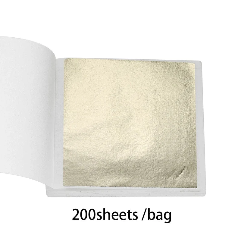 100–200 Blatt Blattgold-Imitation, Papier, Vergoldung, Epoxidharz, Form zum Befüllen, Dekorieren, Schmuckherstellung, Harzhandwerk, Werkzeug