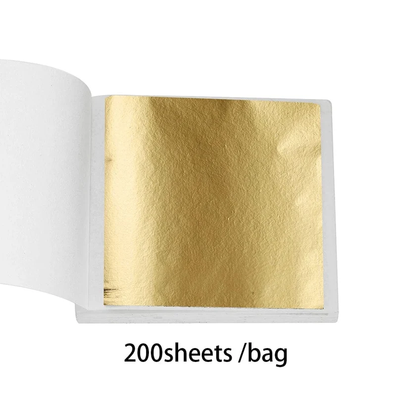 100–200 Blatt Blattgold-Imitation, Papier, Vergoldung, Epoxidharz, Form zum Befüllen, Dekorieren, Schmuckherstellung, Harzhandwerk, Werkzeug
