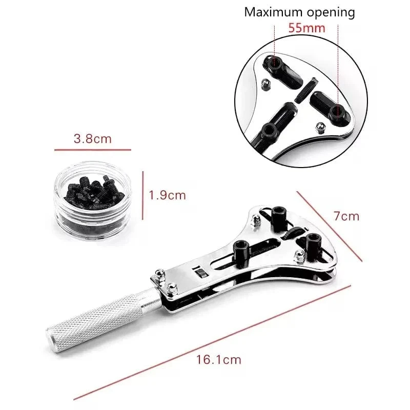 Uhrenreparaturwerkzeuge, Gehäuseöffner für Armbanduhren, verstellbarer Schraubenschlüssel, Reparaturwerkzeug, Kralle, Uhrenreparaturwerkzeuge, Gehäuseöffner