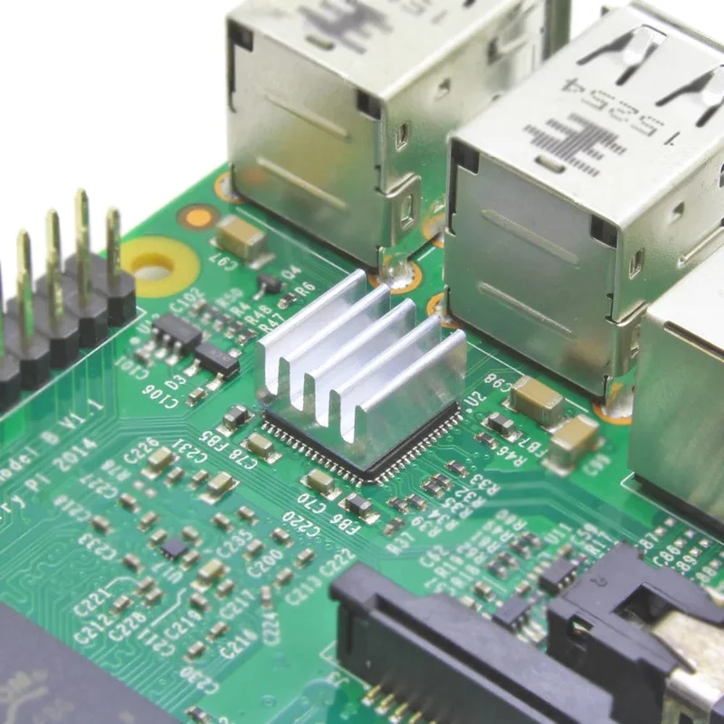 Aluminium-Kühlkörper, Kühlkörper für elektronische IC-Chips, RAM, MOS, Dynatron, Raspberry Pi, Kühlung mit wärmeleitendem Band