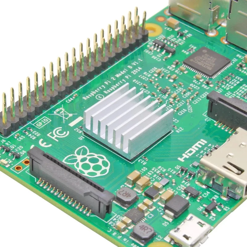 Aluminium-Kühlkörper, Kühlkörper für elektronische IC-Chips, RAM, MOS, Dynatron, Raspberry Pi, Kühlung mit wärmeleitendem Band