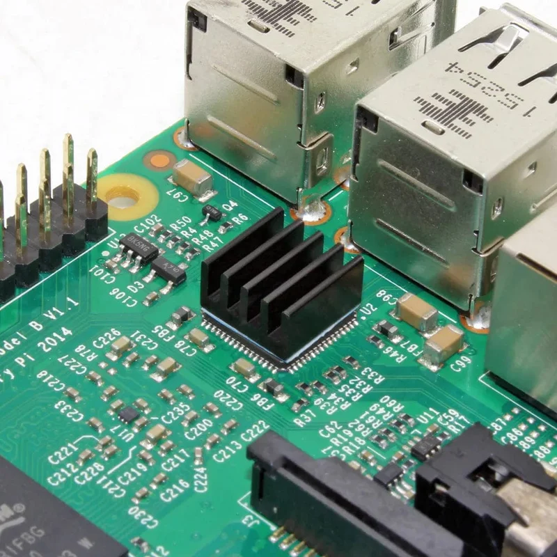 Aluminium-Kühlkörper, Kühlkörper für elektronische IC-Chips, RAM, MOS, Dynatron, Raspberry Pi, Kühlung mit wärmeleitendem Band