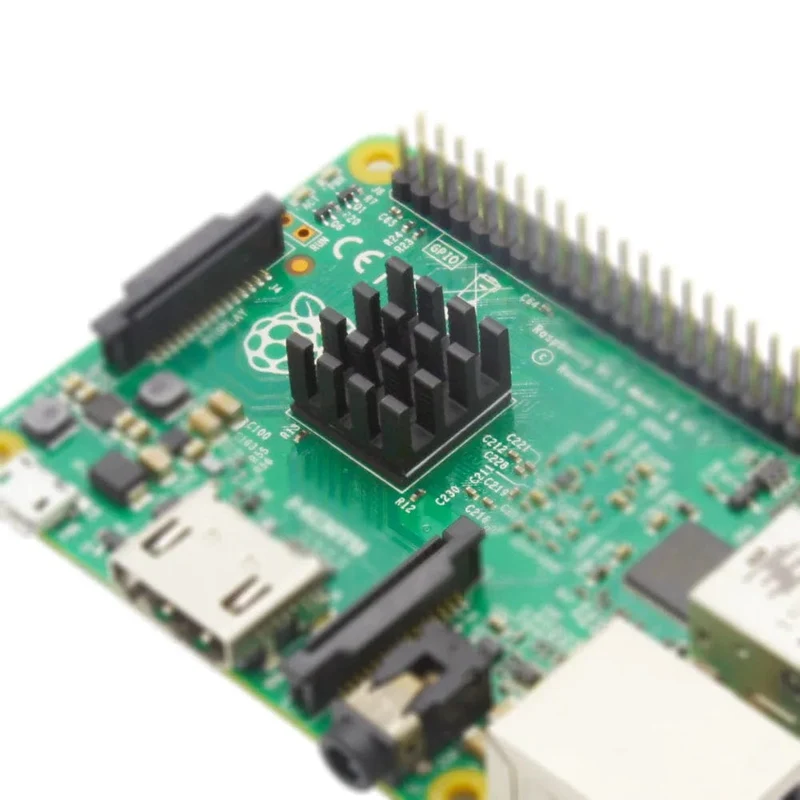 Aluminium-Kühlkörper, Kühlkörper für elektronische IC-Chips, RAM, MOS, Dynatron, Raspberry Pi, Kühlung mit wärmeleitendem Band