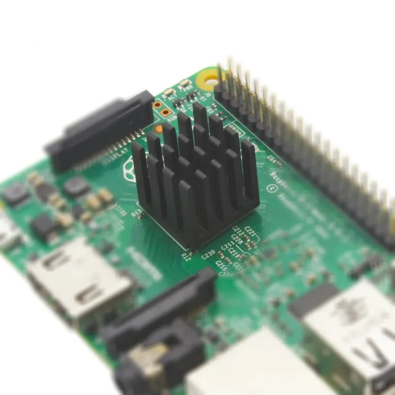 Aluminium-Kühlkörper, Kühlkörper für elektronische IC-Chips, RAM, MOS, Dynatron, Raspberry Pi, Kühlung mit wärmeleitendem Band