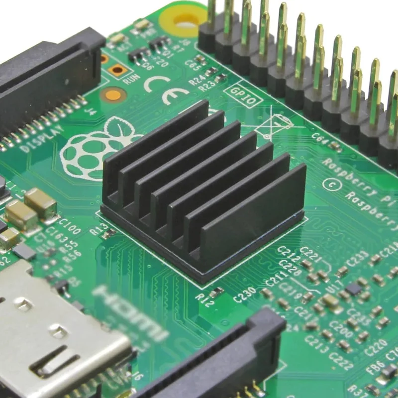 Aluminium-Kühlkörper, Kühlkörper für elektronische IC-Chips, RAM, MOS, Dynatron, Raspberry Pi, Kühlung mit wärmeleitendem Band