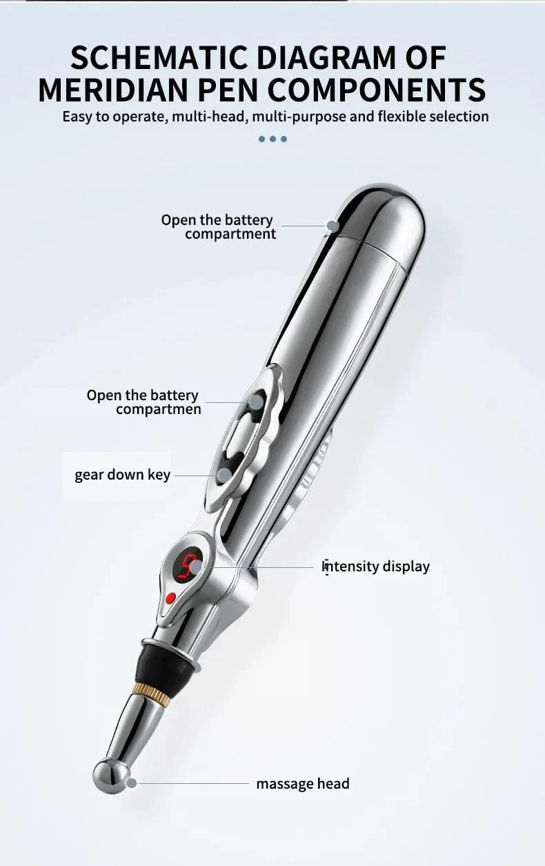 Elektronischer Akupunkturstift, Akupunkturpunktstift, Akupunkturpunktstift, Meridian-Energiemeridianstift, Massagestift, Akupunktur-Akupunktur