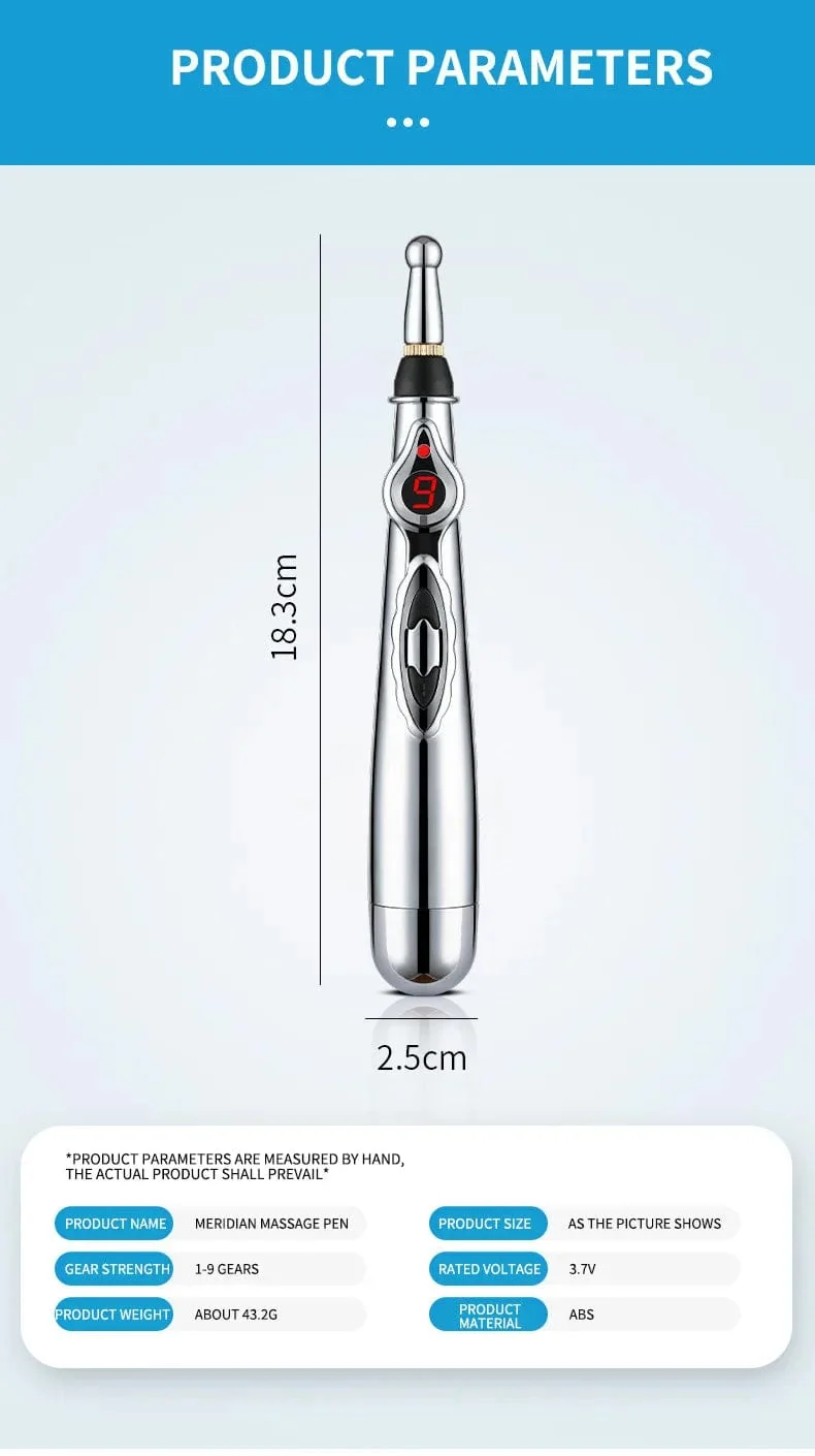 Elektronischer Akupunkturstift, Akupunkturpunktstift, Akupunkturpunktstift, Meridian-Energiemeridianstift, Massagestift, Akupunktur-Akupunktur