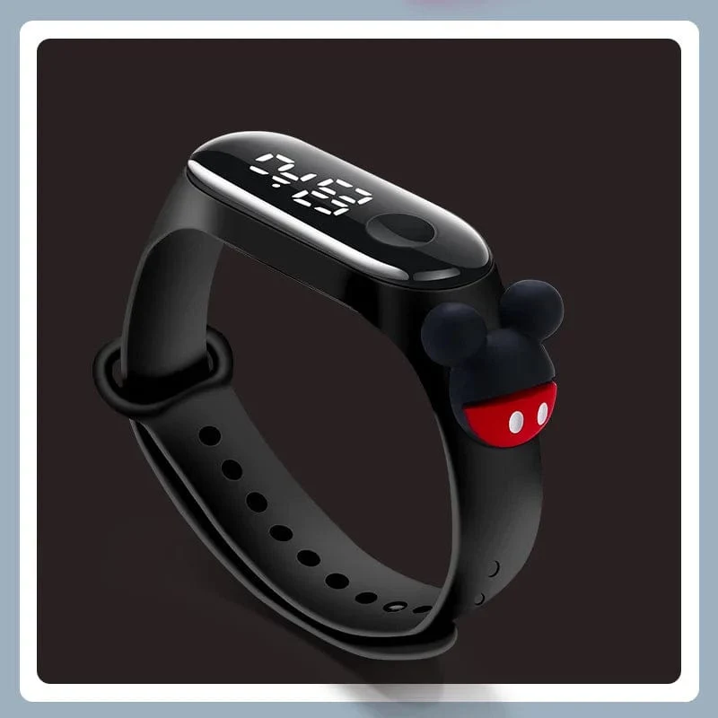 Mode Mickey Kinder Uhren Für Mädchen Elektronische Armband Sport Touch LED Spiderman Puppe Kinder Uhr Frauen Wasserdichte Uhr