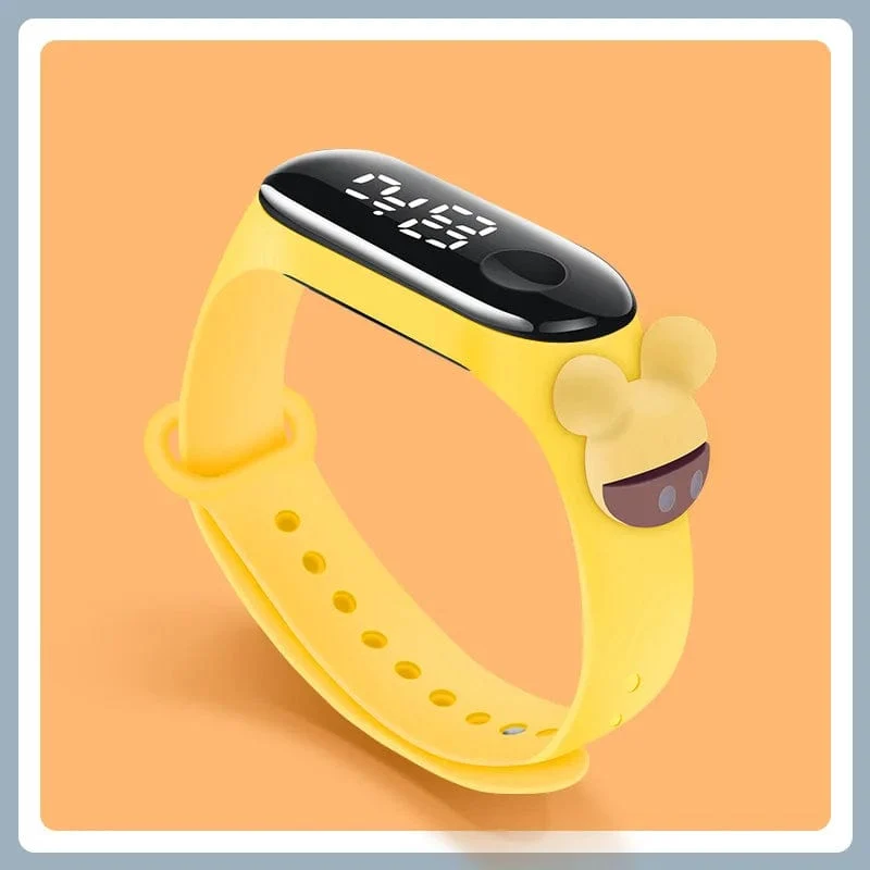 Mode Mickey Kinder Uhren Für Mädchen Elektronische Armband Sport Touch LED Spiderman Puppe Kinder Uhr Frauen Wasserdichte Uhr