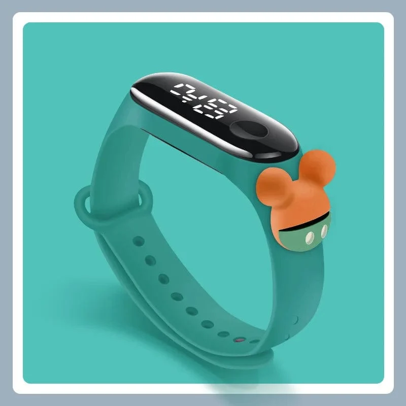 Mode Mickey Kinder Uhren Für Mädchen Elektronische Armband Sport Touch LED Spiderman Puppe Kinder Uhr Frauen Wasserdichte Uhr