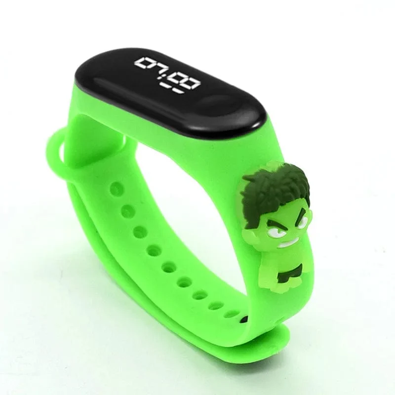 Mode Mickey Kinder Uhren Für Mädchen Elektronische Armband Sport Touch LED Spiderman Puppe Kinder Uhr Frauen Wasserdichte Uhr