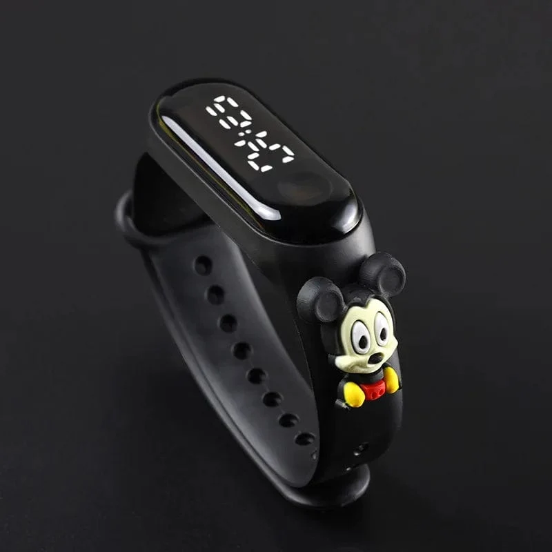 Mode Mickey Kinder Uhren Für Mädchen Elektronische Armband Sport Touch LED Spiderman Puppe Kinder Uhr Frauen Wasserdichte Uhr