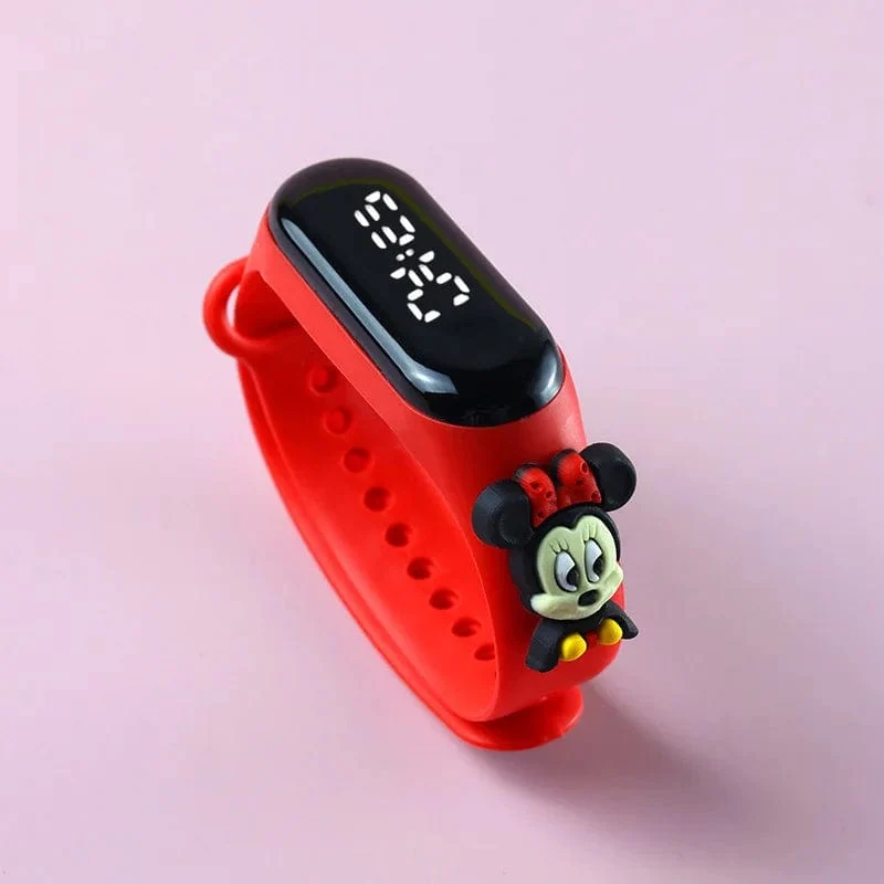 Mode Mickey Kinder Uhren Für Mädchen Elektronische Armband Sport Touch LED Spiderman Puppe Kinder Uhr Frauen Wasserdichte Uhr