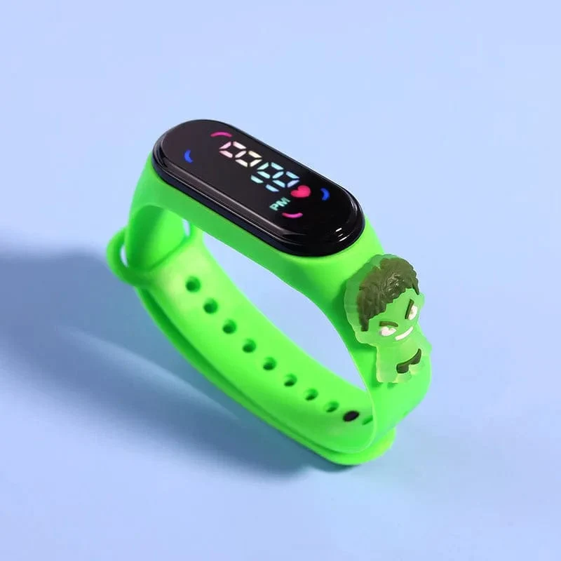 Mode Mickey Kinder Uhren Für Mädchen Elektronische Armband Sport Touch LED Spiderman Puppe Kinder Uhr Frauen Wasserdichte Uhr