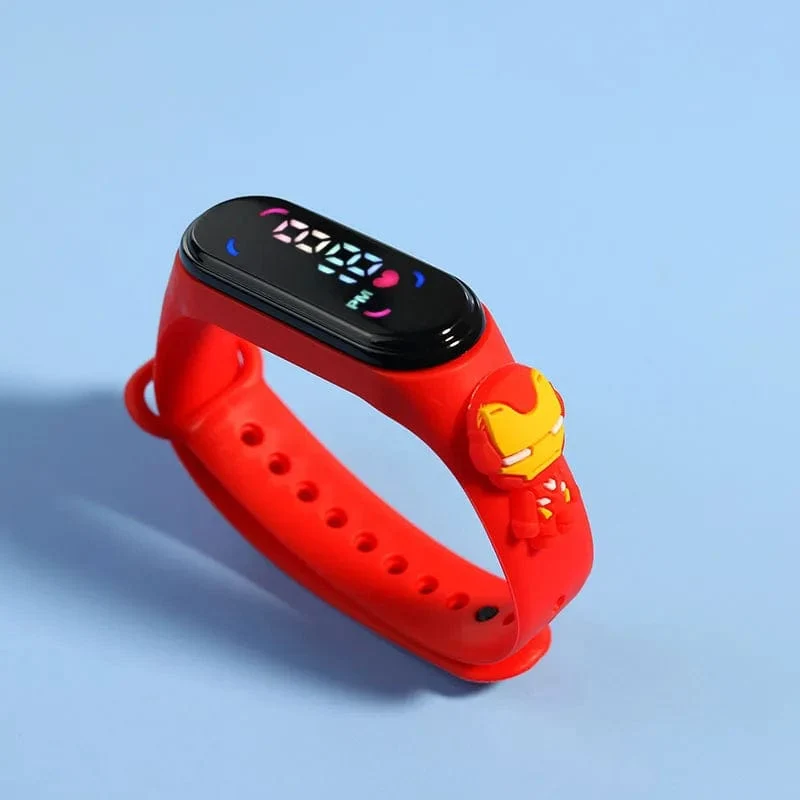 Mode Mickey Kinder Uhren Für Mädchen Elektronische Armband Sport Touch LED Spiderman Puppe Kinder Uhr Frauen Wasserdichte Uhr