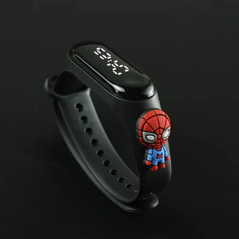 Mode Mickey Kinder Uhren Für Mädchen Elektronische Armband Sport Touch LED Spiderman Puppe Kinder Uhr Frauen Wasserdichte Uhr