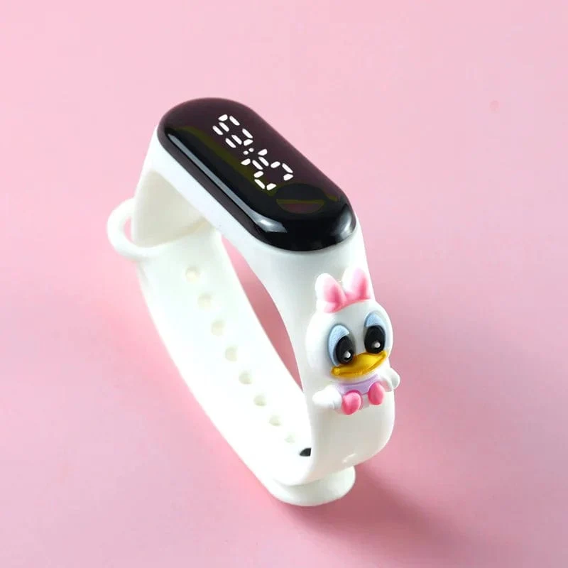 Mode Mickey Kinder Uhren Für Mädchen Elektronische Armband Sport Touch LED Spiderman Puppe Kinder Uhr Frauen Wasserdichte Uhr