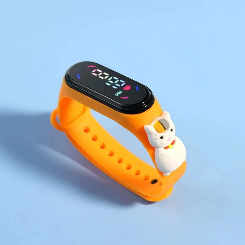 Mode Mickey Kinder Uhren Für Mädchen Elektronische Armband Sport Touch LED Spiderman Puppe Kinder Uhr Frauen Wasserdichte Uhr