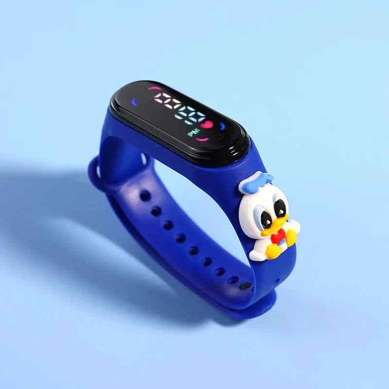 Mode Mickey Kinder Uhren Für Mädchen Elektronische Armband Sport Touch LED Spiderman Puppe Kinder Uhr Frauen Wasserdichte Uhr